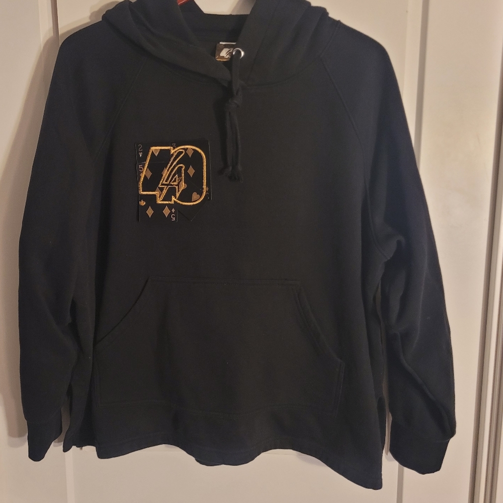 Blazing cards black and gold hoodie sweater small for avid card game lovers